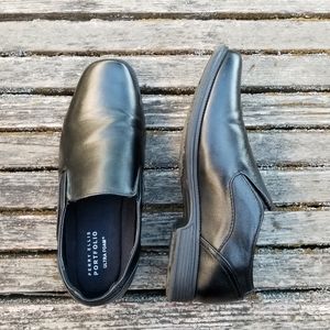Boys Perry Ellis Portafolio black dress shoes